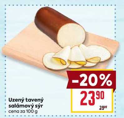 Uzený tavený salámový sýr cena za 100 g