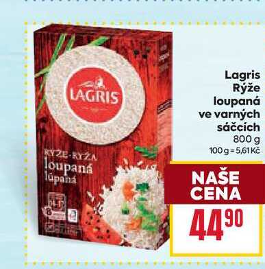 Lagris Rýže loupaná ve varných sáčcích 800 g 