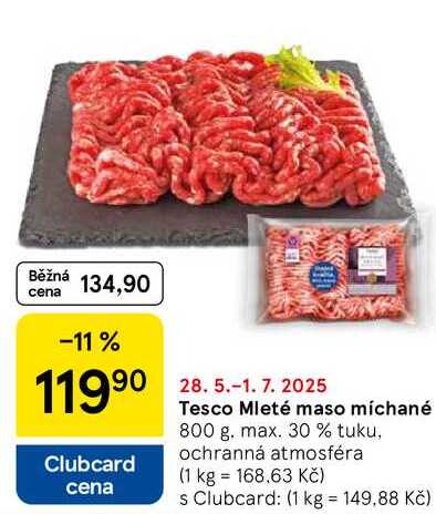 Tesco Mleté maso míchané, 800 g 