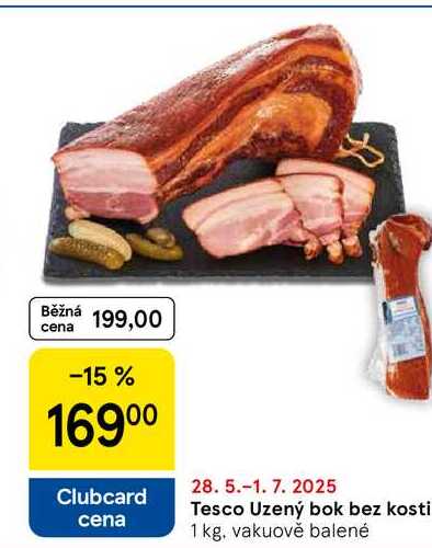 Tesco Uzený bok bez kosti, 1 kg