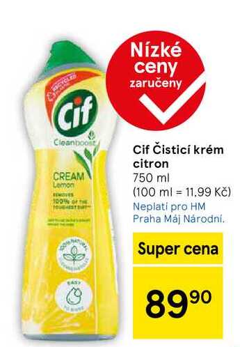 Cif Čisticí krém citron, 750 ml  