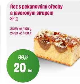 Řez s pekanovými ořechy a javorovým sirupem 82 g 