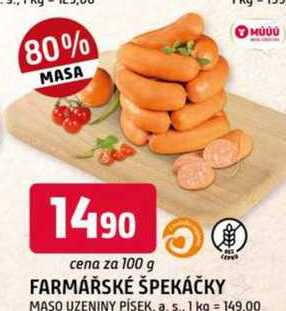 FARMÁŘSKÉ ŠPEKÁČKY 100g