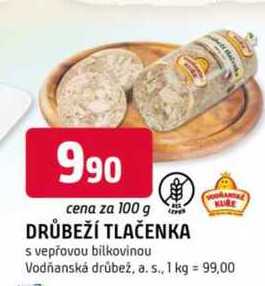 DRŮBEŽÍ TLAČENKA s vepřovou bilkovinou 100g