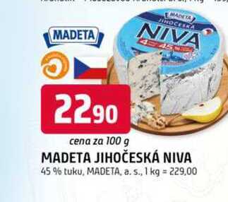 MADETA JIHOČESKÁ NIVA 45% tuku, 100g
