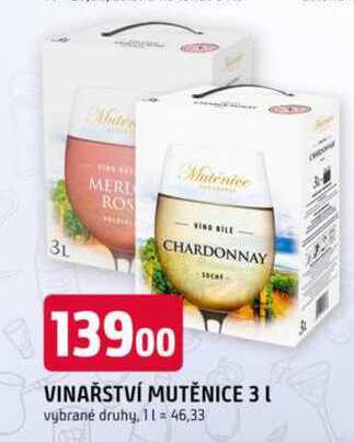 VINAŘSTVÍ MUTĚNICE 3 l