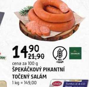 Špekáčkový pikantní točený salám 100 g
