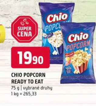 Chio popcorn ready to eat 75 g vybrané druhy 