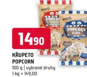 Křupeto popcorn 100 g vybrané druhy 