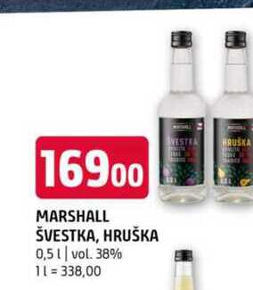 Marshall švestka hruška 0,5l vol. 38%