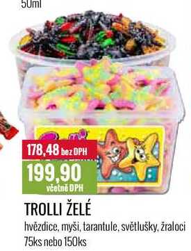 TROLLI ŽELÉ 75ks nebo 150ks 