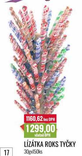 LÍZÁTKA ROKS TYČKY 30gx150ks 