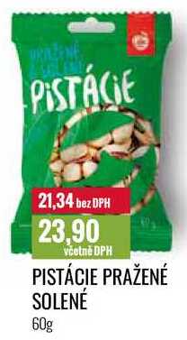 PISTÁCIE PRAŽENÉ SOLENÉ 60g 