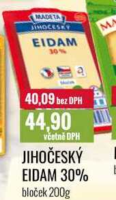 JIHOČESKÝ EIDAM 30% bloček 200g 