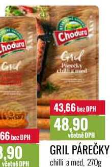 GRIL PÁREČKY chilli a med, 270g 