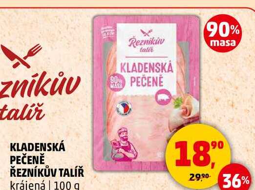 KLADENSKÁ PEČENĚ ŘEZNÍKŮV TALÍŘ krájená, 100 g