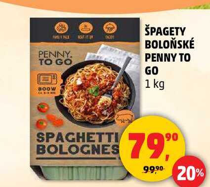 ŠPAGETY BOLOŇSKÉ PENNY TO GO, 1 kg 