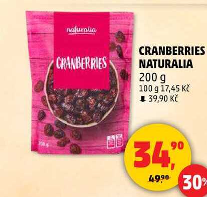 CRANBERRIES NATURALIA, 200 g 