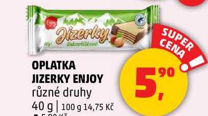 OPLATKA JIZERKY ENJOY různé druhy, 40 g 