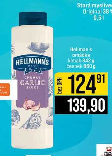 Hellman's omáčka kebab 842 g česnek 860 g 