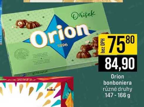 Orion bonboniera různé druhy 147-166 g 