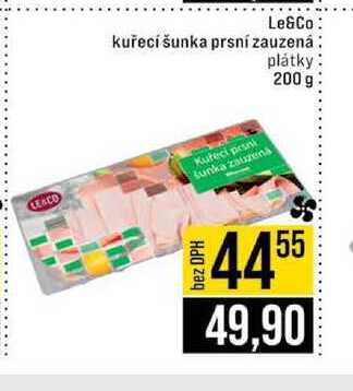 Le&Co kuřecí šunka prsní zauzená plátky 200 g
