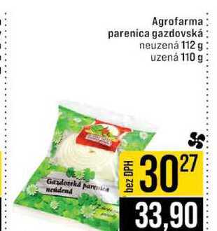 Agrofarma parenica gazdovská neuzená 112 g uzená 110 g 