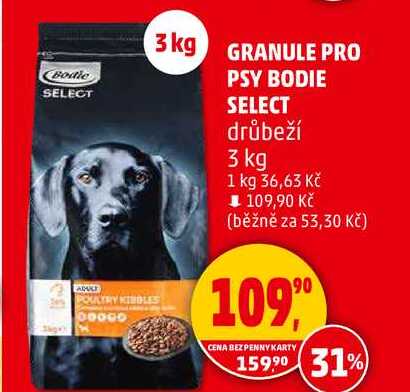 GRANULE PRO PSY BODIE SELECT drůbeží, 3 kg 