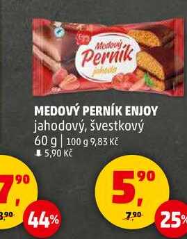 MEDOVÝ PERNÍK ENJOY jahodový, švestkový, 60 g 