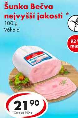 Šunka Bečva nejvyšší jakosti, 100 g
