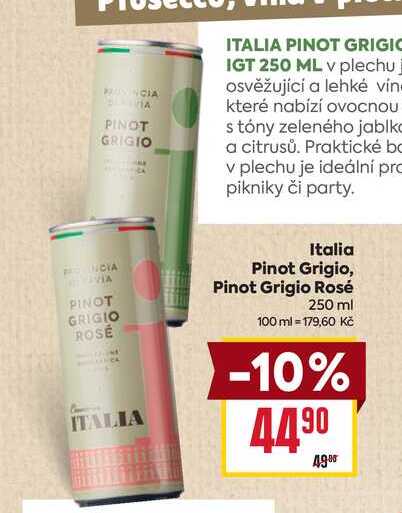 Italia Pinot Grigio, Pinot Grigio Rosé 250 ml 