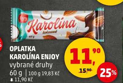 OPLATKA KAROLÍNA ENJOY vybrané druhy, 60 g 