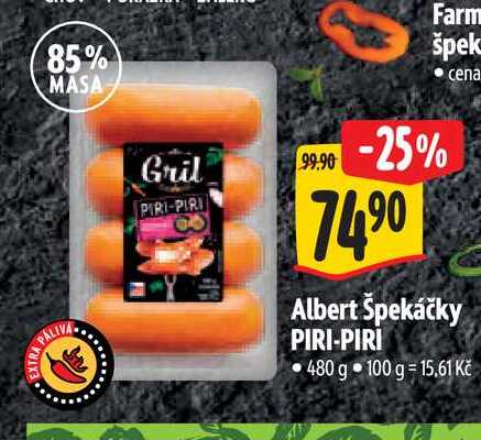  Albert Špekáčky PIRI-PIRI 480 g 