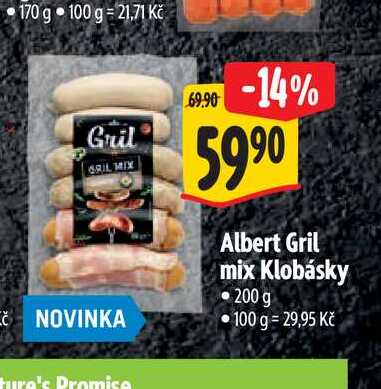  Albert Gril mix Klobásky 200 g  
