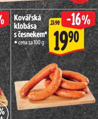 Kovářská klobása s česnekem 100 g