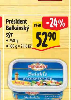 Président Balkánský sýr 250 g 
