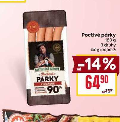 Poctivé párky 180 g