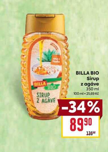 BILLA BIO Sirup z agáve 350 ml 