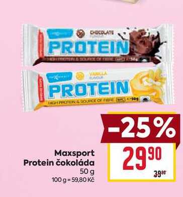Maxsport Protein čokoláda 50 g