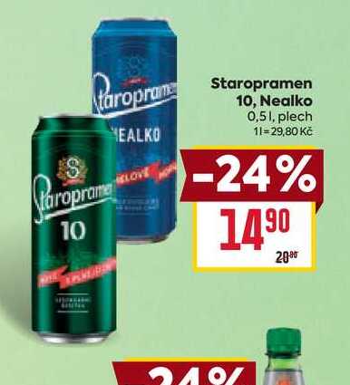 Staropramen Nealko 0,51, plech
