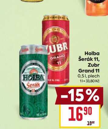 Holba Šerák 11, Zubr Grand 11 0,51, plech