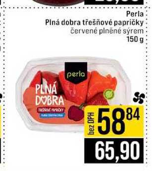 Perla Plná dobra třešňové papričky červené plněné sýrem 150 g 