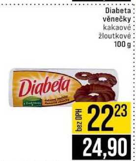 Diabeta věnečky kakaové žloutkové 100 g
