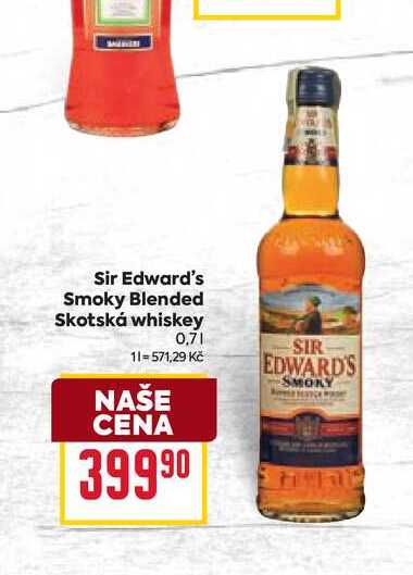 Sir Edward's Smoky Blended Skotská whiskey 0,7l