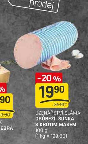 DRŮBEŽÍ ŠUNKA S KRŮTÍM MASEM 100 g
