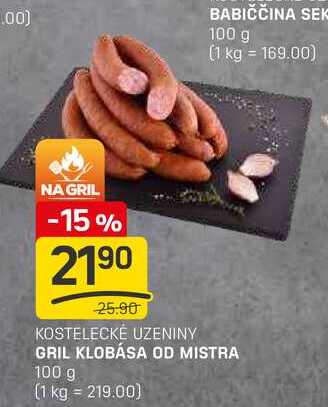 GRIL KLOBÁSA OD MISTRA 100 g