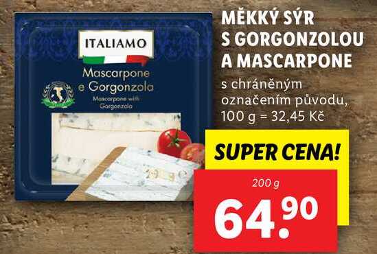 MĚKKÝ SÝR S GORGONZOLOU A MASCARPONE, 200 g