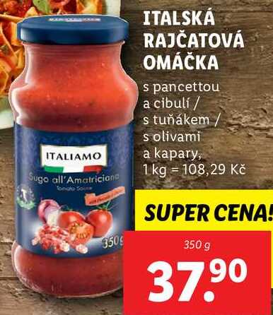 ITALSKÁ RAJČATOVÁ OMÁČKA, 350 g