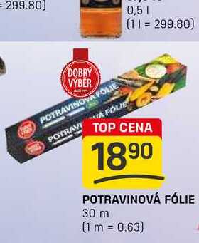POTRAVINOVÁ FÓLIE 30 m