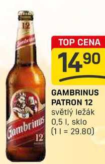 GAMBRINUS PATRON 12 světlý ležák 0,5l